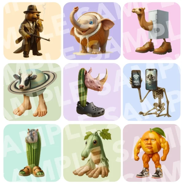 60+ Brainrot Digital Stickers - Image 3