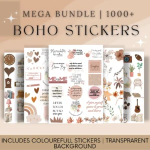 1000+ Boho Digital Stickers