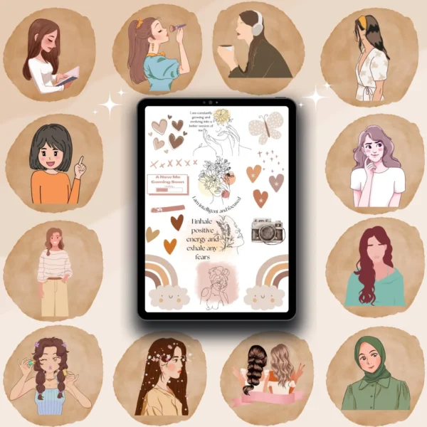 1000+ Boho Digital Stickers - Image 4